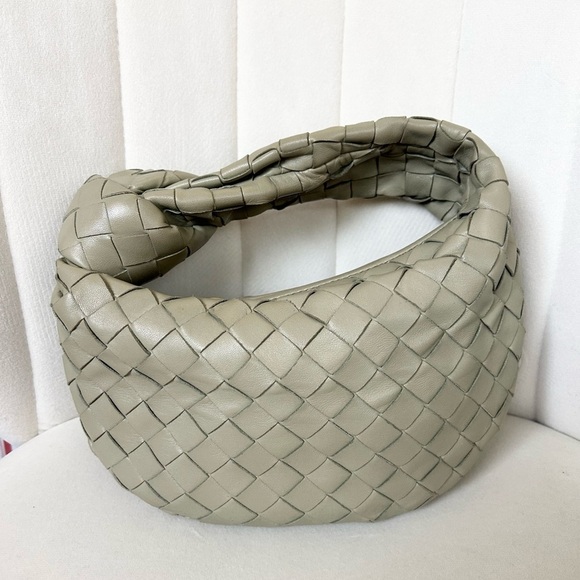 Bottega Veneta Handbags - Bottega Veneta Mini Jodie
Intrecciato Sauge Sage Leather Knot
Gold Hardware